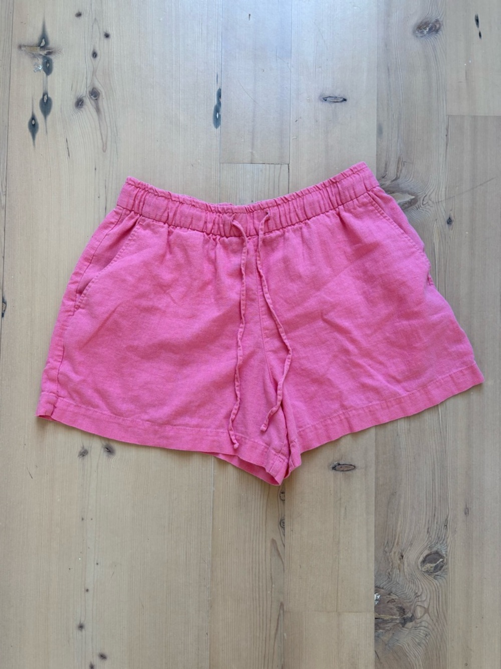GAP Women’s Pink Drawstring Linen Summer Shorts